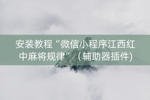 安装教程“微信小程序江西红中麻将规律”（辅助器插件)