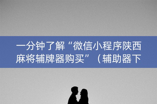 一分钟了解“微信小程序陕西麻将辅牌器购买”（辅助器下载)