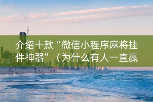 介绍十款“微信小程序麻将挂件神器”（为什么有人一直赢)