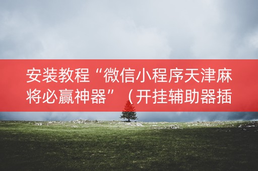 安装教程“微信小程序天津麻将必赢神器”（开挂辅助器插件)