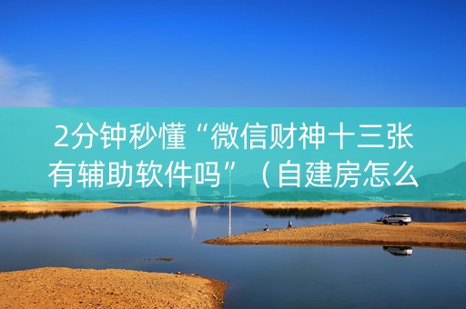 2分钟秒懂“微信财神十三张有辅助软件吗”（自建房怎么赢)