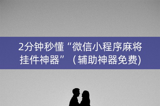 2分钟秒懂“微信小程序麻将挂件神器”（辅助神器免费)