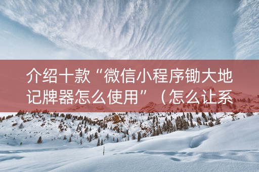 介绍十款“微信小程序锄大地记牌器怎么使用”（怎么让系统给你发好牌)