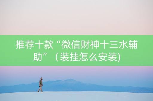 推荐十款“微信财神十三水辅助”（装挂怎么安装)