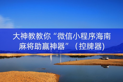 大神教教你“微信小程序海南麻将助赢神器”（控牌器)