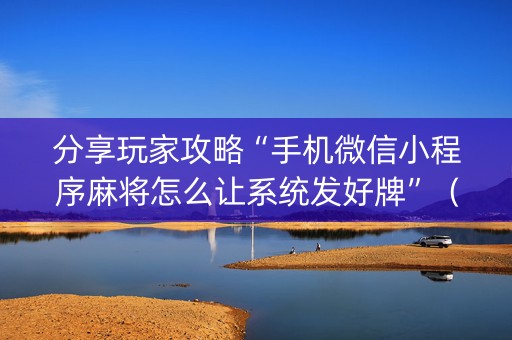 分享玩家攻略“手机微信小程序麻将怎么让系统发好牌”（挂件神器)