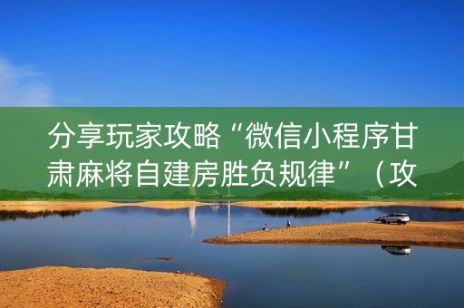 分享玩家攻略“微信小程序甘肃麻将自建房胜负规律”（攻略插件)