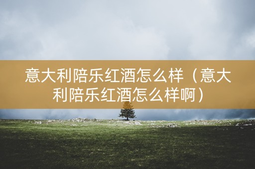 意大利陪乐红酒怎么样（意大利陪乐红酒怎么样啊）