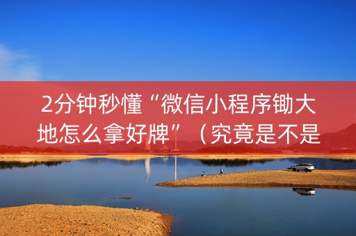 2分钟秒懂“微信小程序锄大地怎么拿好牌”（究竟是不是有挂)