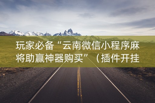 玩家必备“云南微信小程序麻将助赢神器购买”（插件开挂免费AI)