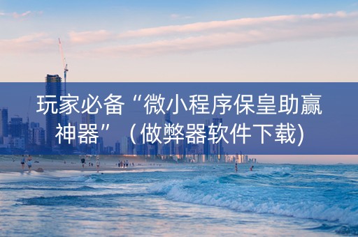 玩家必备“微小程序保皇助赢神器”（做弊器软件下载)