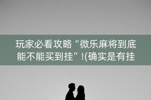 玩家必看攻略“微乐麻将到底能不能买到挂”!(确实是有挂)-知乎