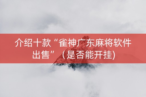 介绍十款“雀神广东麻将软件出售”（是否能开挂)