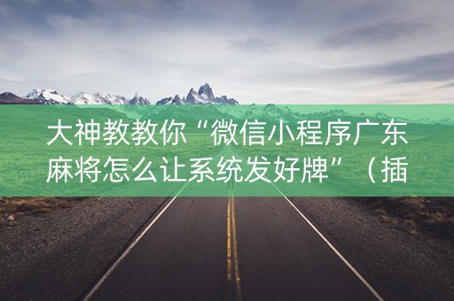 大神教教你“微信小程序广东麻将怎么让系统发好牌”（插件可信吗)