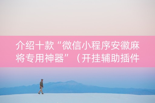 介绍十款“微信小程序安徽麻将专用神器”（开挂辅助插件)