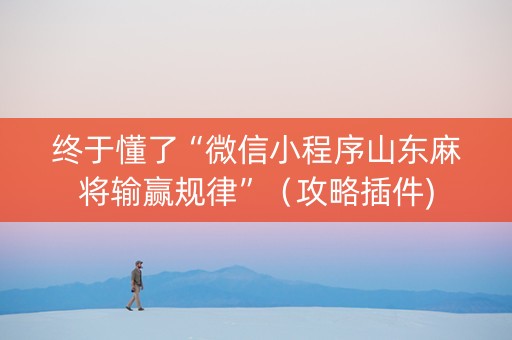 终于懂了“微信小程序山东麻将输赢规律”（攻略插件)