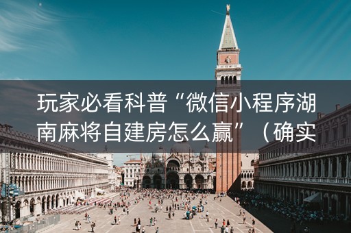 玩家必看科普“微信小程序湖南麻将自建房怎么赢”（确实有插件吗)