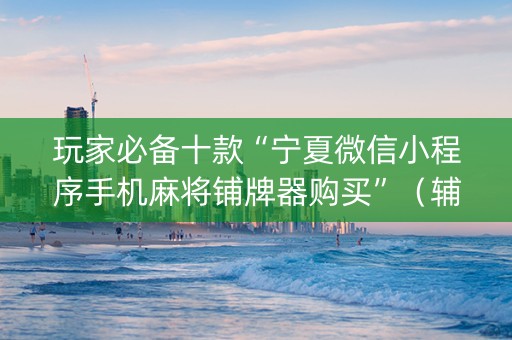 玩家必备十款“宁夏微信小程序手机麻将铺牌器购买”（辅助器插件)