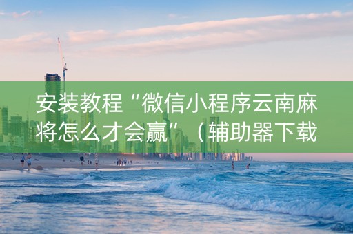 安装教程“微信小程序云南麻将怎么才会赢”（辅助器下载)