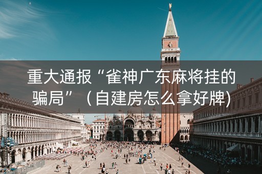 重大通报“雀神广东麻将挂的骗局”（自建房怎么拿好牌)