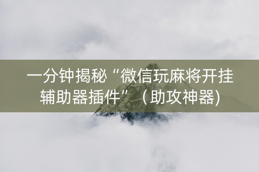 一分钟揭秘“微信玩麻将开挂辅助器插件”（助攻神器)