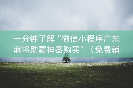 一分钟了解“微信小程序广东麻将助赢神器购买”（免费辅助)