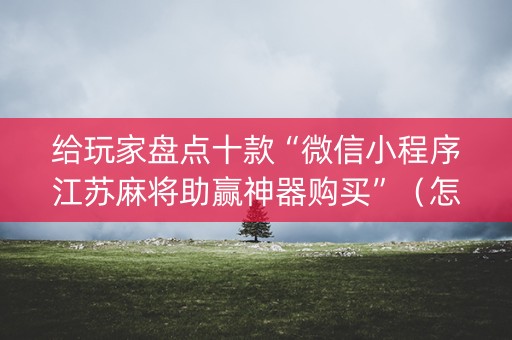 给玩家盘点十款“微信小程序江苏麻将助赢神器购买”（怎么让系统给你发好牌)