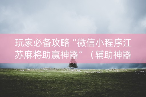 玩家必备攻略“微信小程序江苏麻将助赢神器”（辅助神器免费)