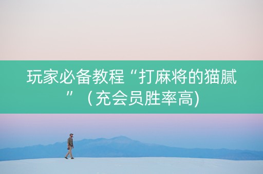 玩家必备教程“打麻将的猫腻”（充会员胜率高)