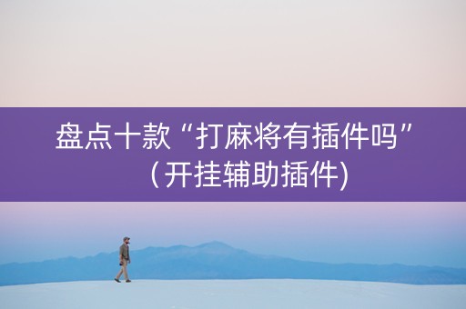 盘点十款“打麻将有插件吗”（开挂辅助插件)