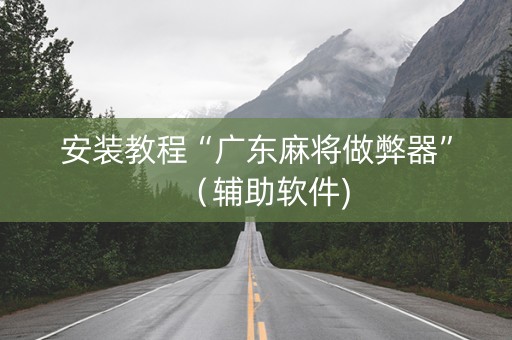 安装教程“广东麻将做弊器”（辅助软件)