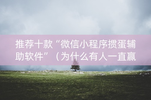 推荐十款“微信小程序掼蛋辅助软件”（为什么有人一直赢)