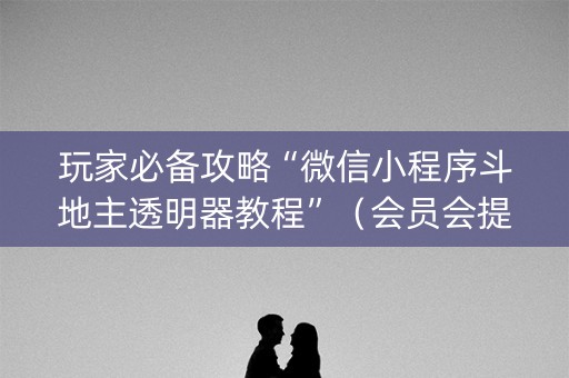 玩家必备攻略“微信小程序斗地主透明器教程”（会员会提高胜率吗)