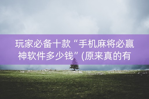 玩家必备十款“手机麻将必赢神软件多少钱”(原来真的有挂)-知乎