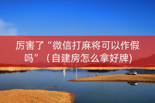 厉害了“微信打麻将可以作假吗”（自建房怎么拿好牌)