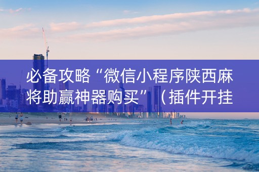 必备攻略“微信小程序陕西麻将助赢神器购买”（插件开挂免费AI)
