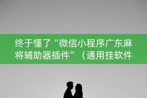 终于懂了“微信小程序广东麻将辅助器插件”（通用挂软件多少钱)