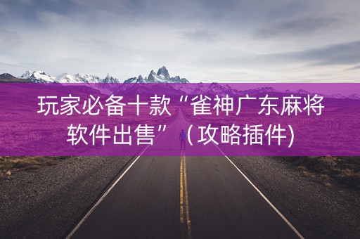 玩家必备十款“雀神广东麻将软件出售”（攻略插件)