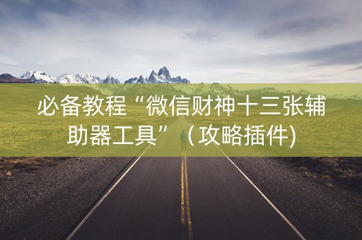 必备教程“微信财神十三张辅助器工具”（攻略插件)