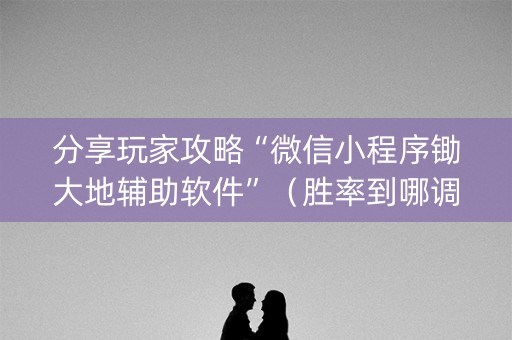 分享玩家攻略“微信小程序锄大地辅助软件”（胜率到哪调)