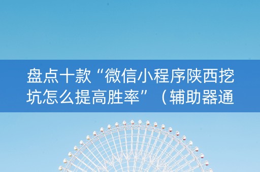 盘点十款“微信小程序陕西挖坑怎么提高胜率”（辅助器通用版)
