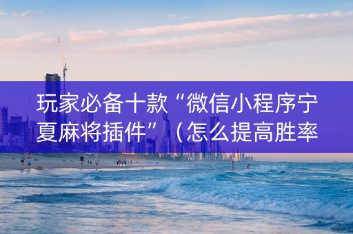 玩家必备十款“微信小程序宁夏麻将插件”（怎么提高胜率)