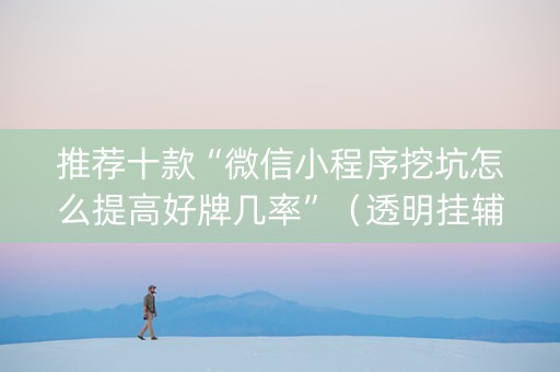推荐十款“微信小程序挖坑怎么提高好牌几率”（透明挂辅助器)