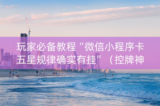 玩家必备教程“微信小程序卡五星规律确实有挂”（控牌神器)