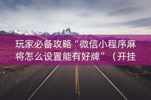 玩家必备攻略“微信小程序麻将怎么设置能有好牌”（开挂神器下载)