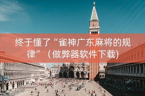 终于懂了“雀神广东麻将的规律”（做弊器软件下载)
