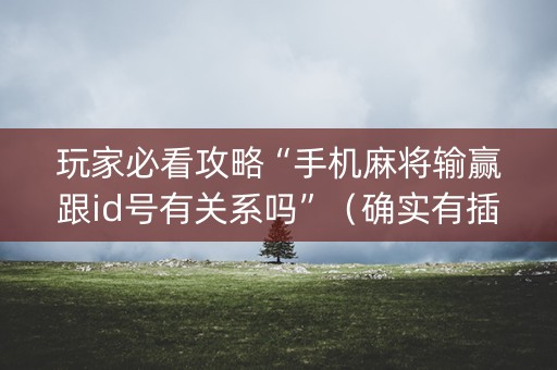 玩家必看攻略“手机麻将输赢跟id号有关系吗”（确实有插件吗)
