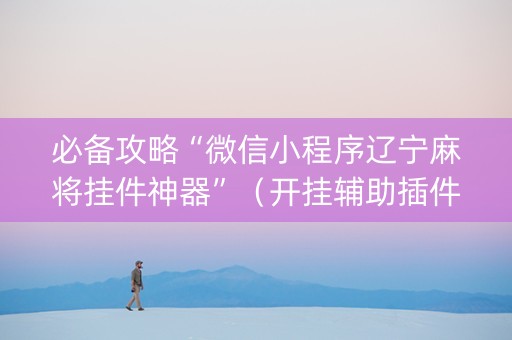 必备攻略“微信小程序辽宁麻将挂件神器”（开挂辅助插件)