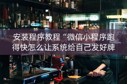 安装程序教程“微信小程序跑得快怎么让系统给自己发好牌”（做弊器软件下载)