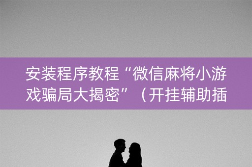 安装程序教程“微信麻将小游戏骗局大揭密”（开挂辅助插件)
